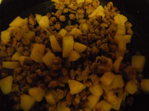 Freeze dried ground beef and potatoes