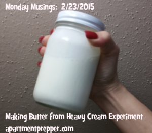 making butter from heavy cream experiment